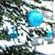 Blue Christmas ornaments